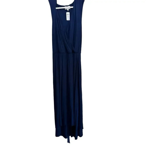 NWT Soma Weekend Nightfall Navy Soft Jersey Faux Wrap Maxi Dress Size XXL - Picture 2 of 6